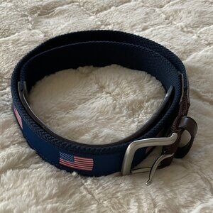 Artificial Leather Canvas USA Flag Belt